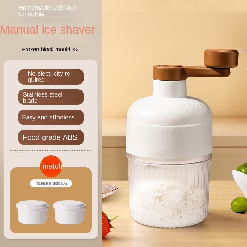 Hand Cranked Ice Crusher Machine for Home Use, Small Snow Cone Maker, Ice Shaver, Manual Ice Crusher, Portable Ice Shaving Machine for Street Vending