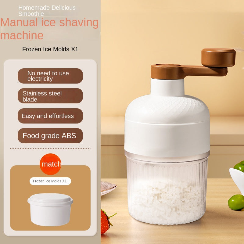 Hand Cranked Ice Crusher Machine for Home Use, Small Snow Cone Maker, Ice Shaver, Manual Ice Crusher, Portable Ice Shaving Machine for Street Vending