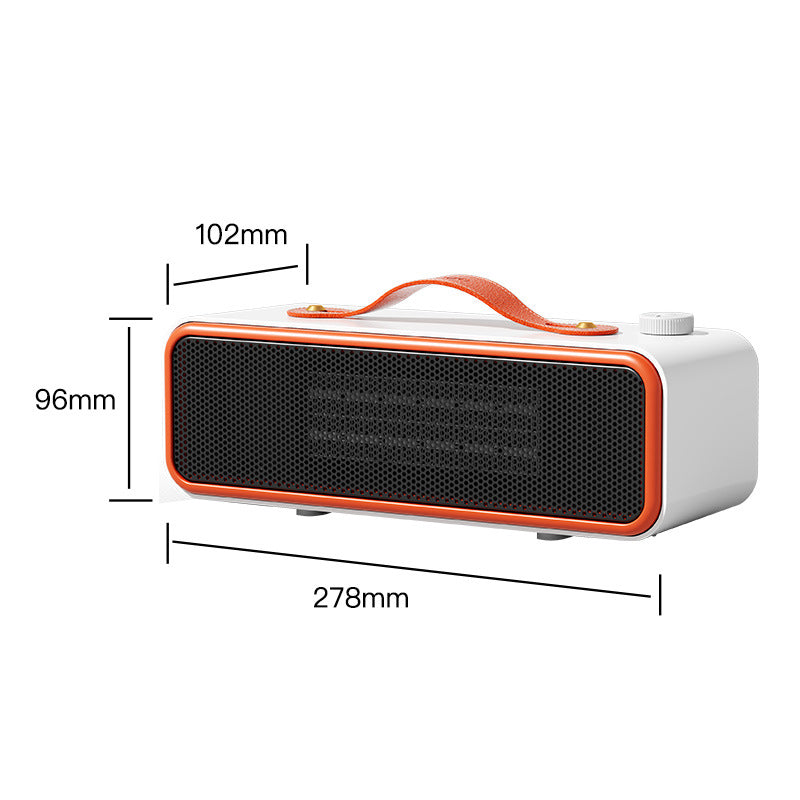 Desktop Heater Compact Quiet Electric Warm Air Fan for Home and Office Use Low Power Consumption Energy Efficient Small Size Silent Operation