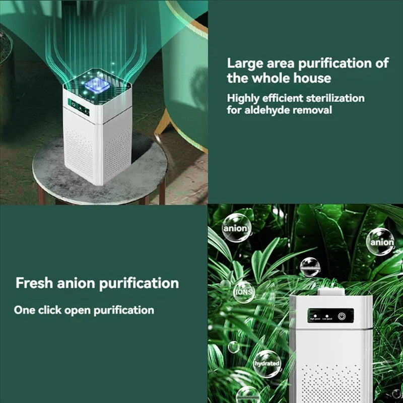 Air purifier negative ion formaldehyde removal odor filter USB portable deodorizer